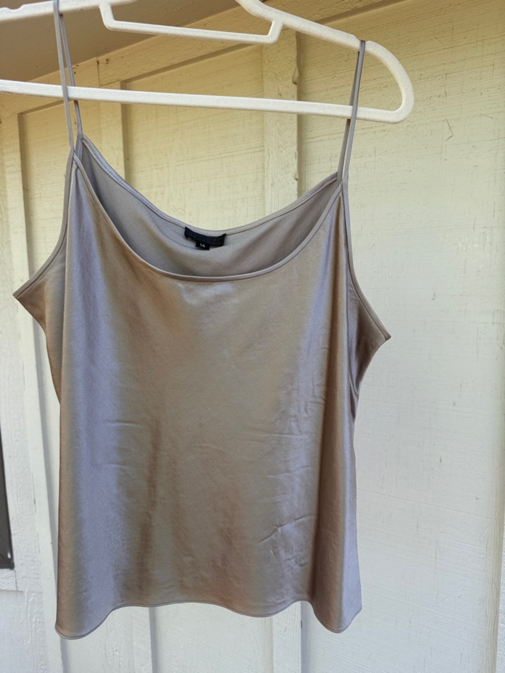 Vintage Satin Spaghetti Strap Cami - Taupe